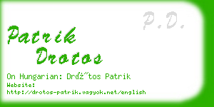 patrik drotos business card